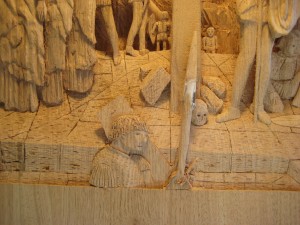 Crucifixion Woodcarving at Lehman's